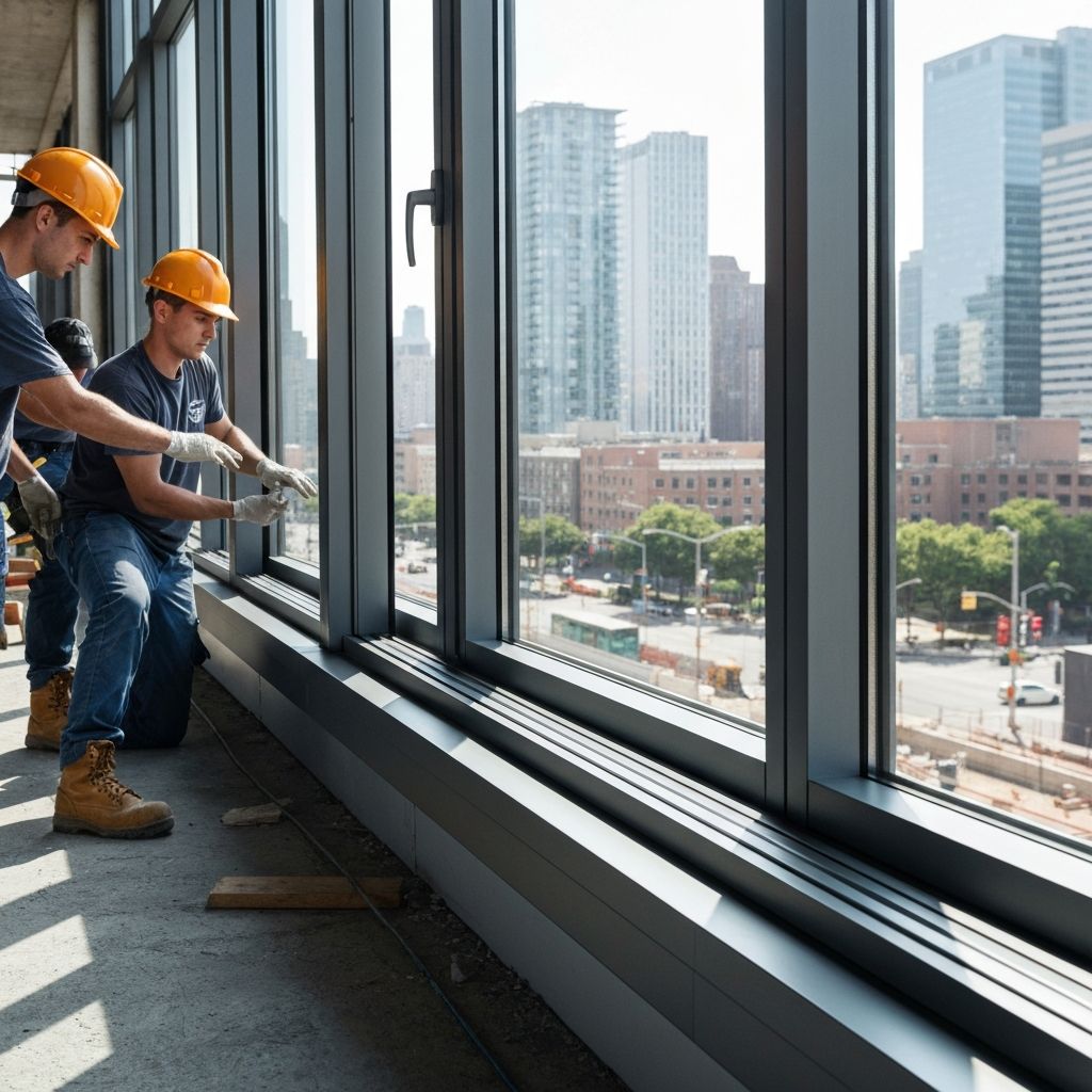 Aluminum window installation